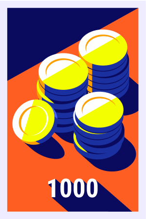 Acumula 1000 monedas